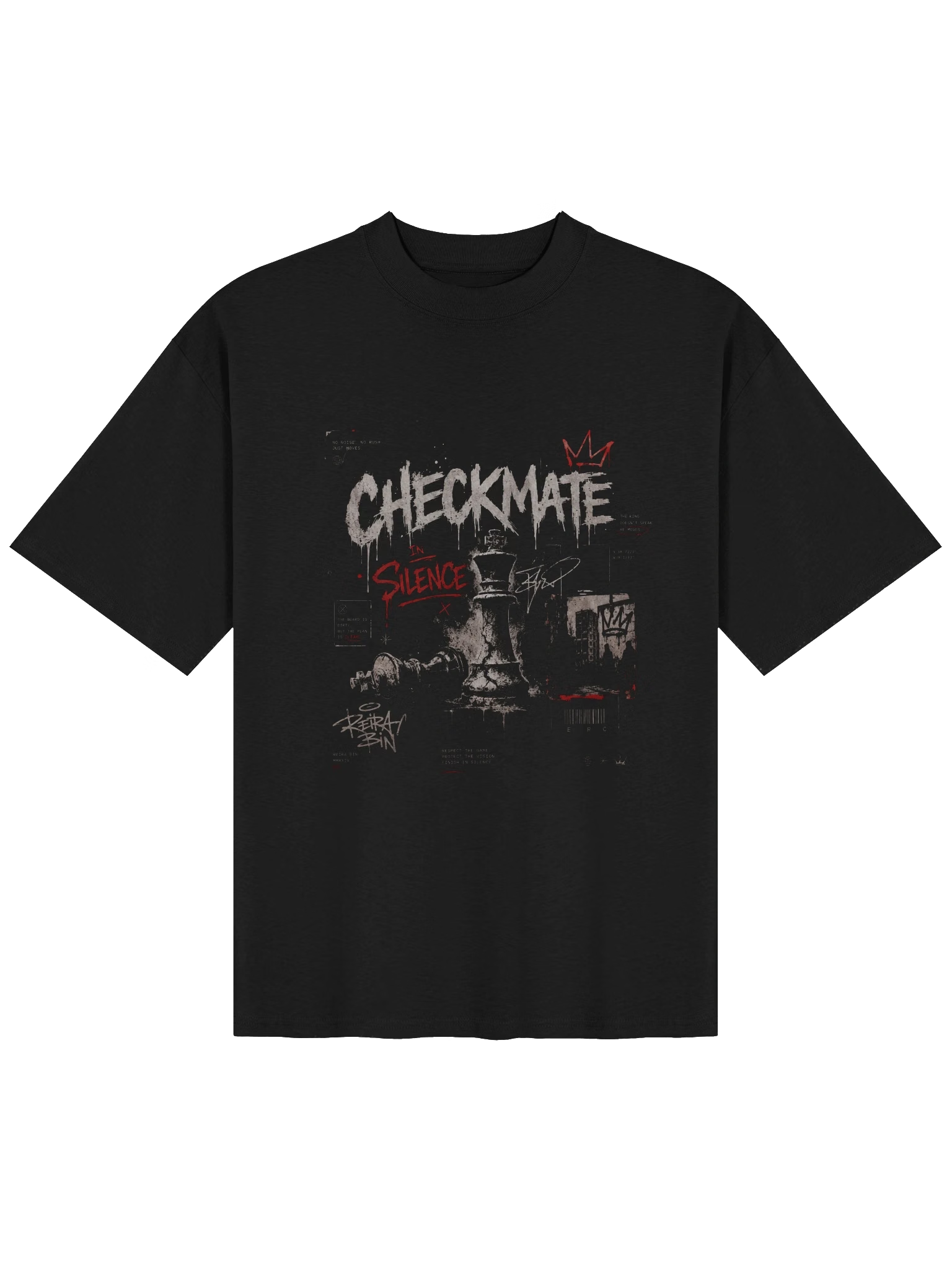 Checkmate in Silence black t-shirt