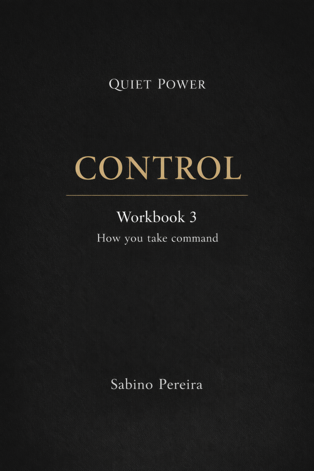 Quiet Power Workbook 3 cover: Control