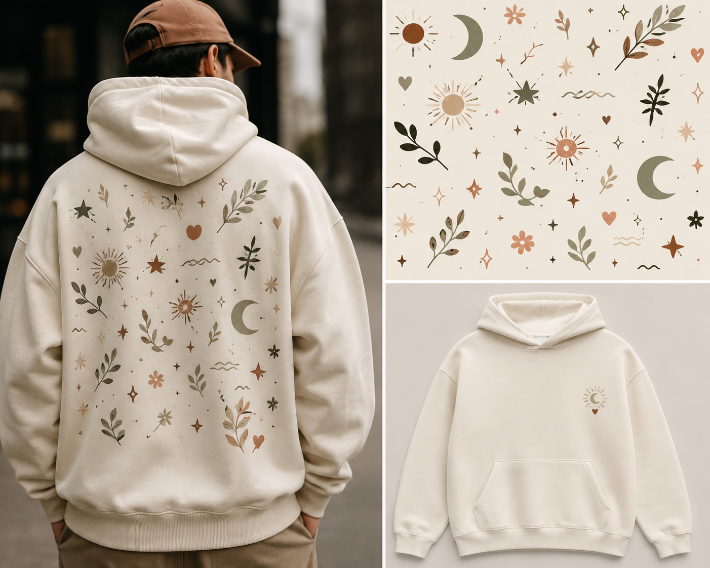 Love Loudly Moonlit Bloom hoodie mockup